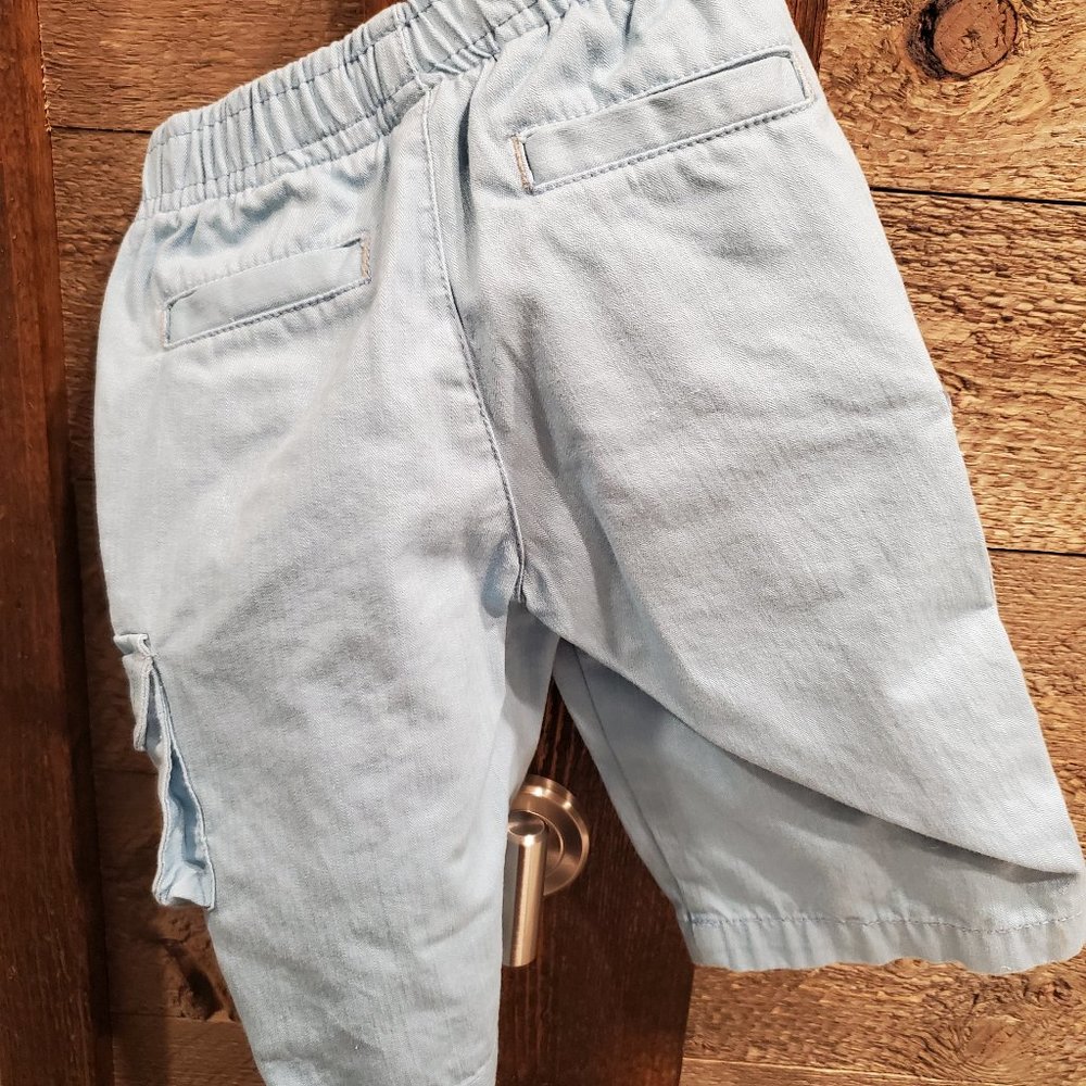 Gymboree Pants Blue Drawstring Pockets 3-6Mo - Picture 6 of 7